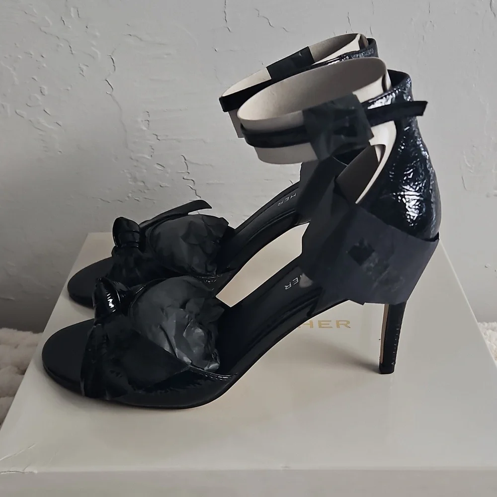 Marc Fisher Brodie Ankle Strap Pumps With Bow Details